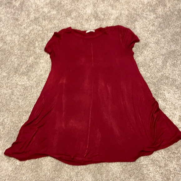 🖐 5 for $15 Acemi Burgundy Red Swing T-Shirt Dress (no belt) - Picture 2 of 5
